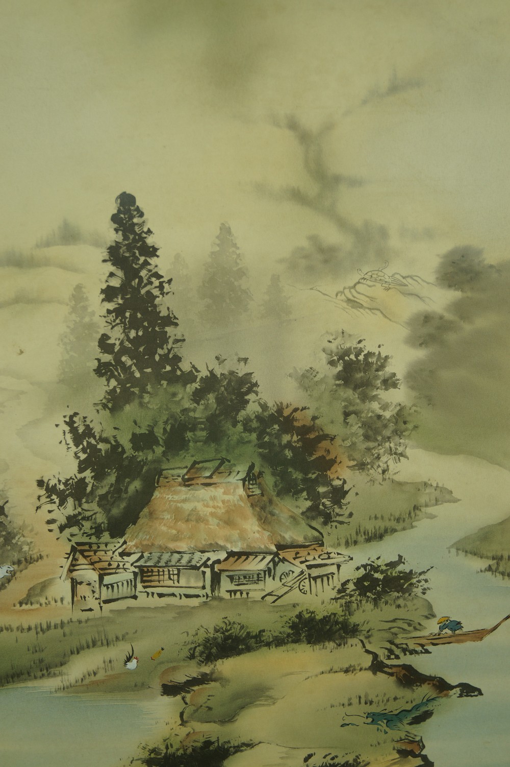 Landschaft Rollbild Bauernhaus Nahaufnahme 1