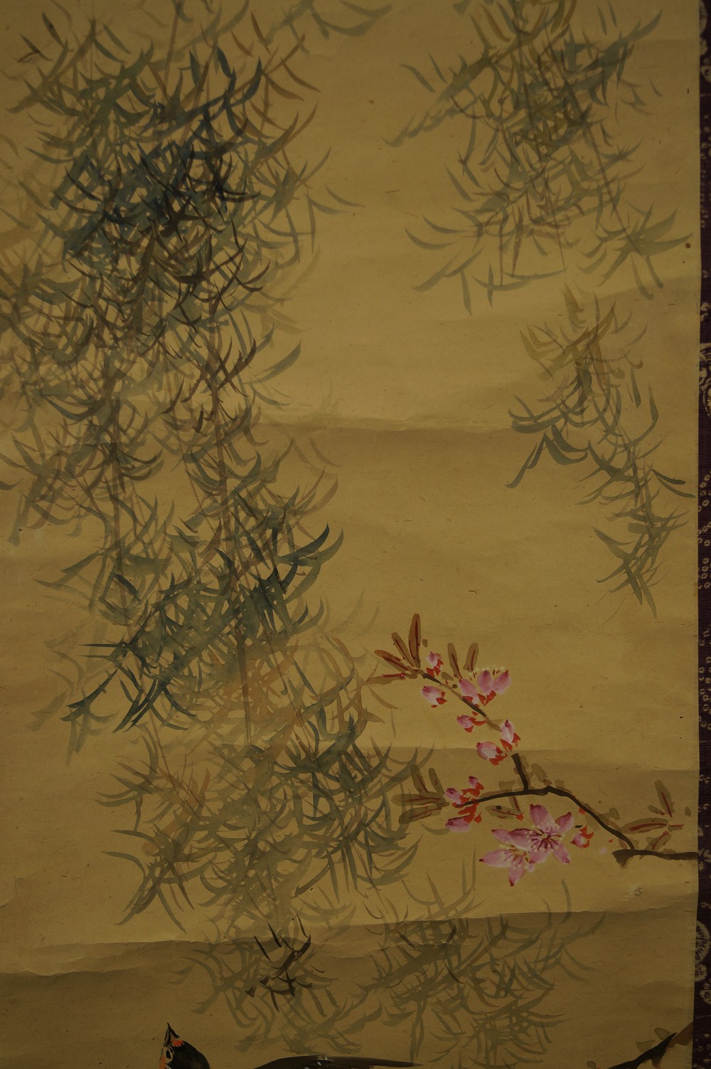Two Swallows by Murakami Kozan Landscape Close-Up