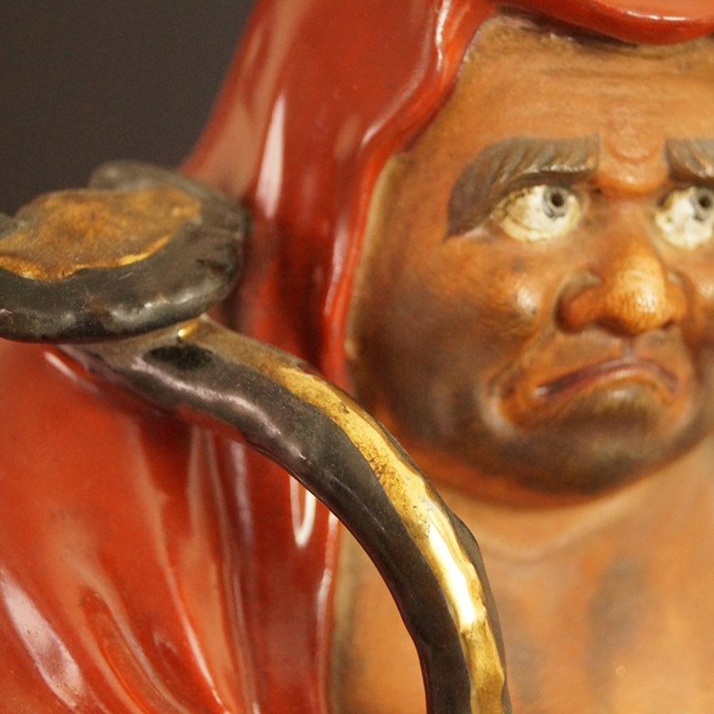 Bodhidharma Daruma Kutani-Figur Motiv Nahaufnahme Vorschau
