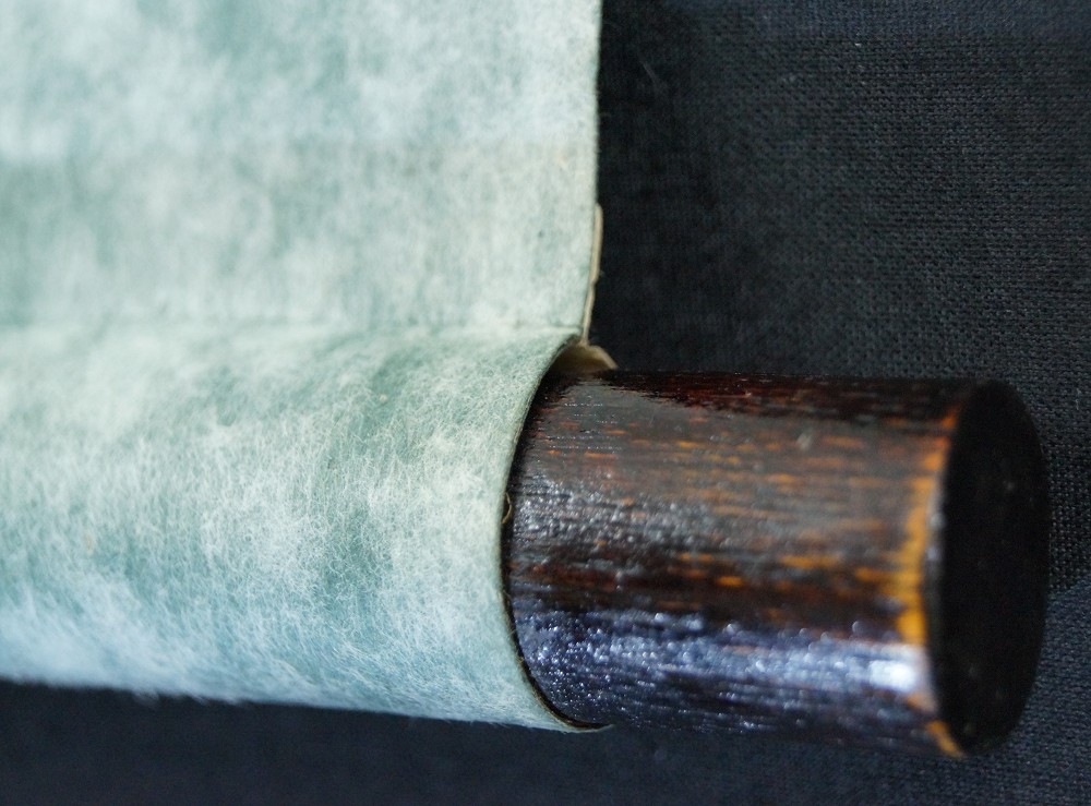 Nickerchen bei der Arbeit Kakemono Rollendetail