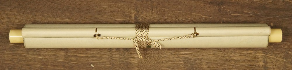 Bodhidharma hanging scroll rolled up