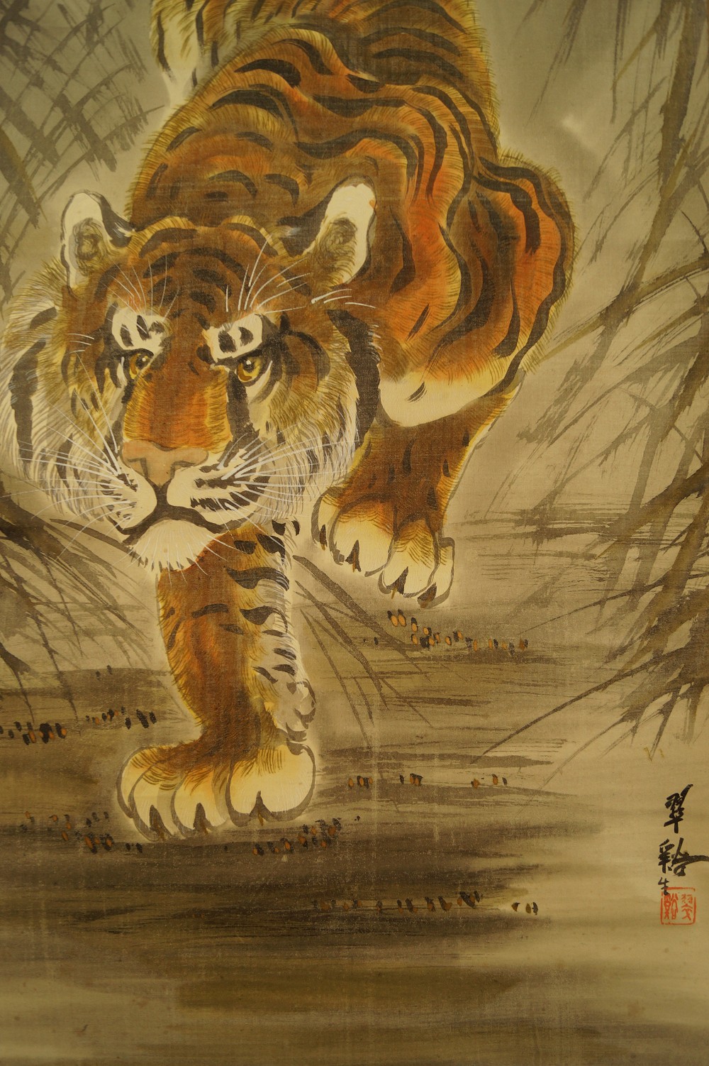 Tiger Kakemono Tiger Motif Close-Up 2