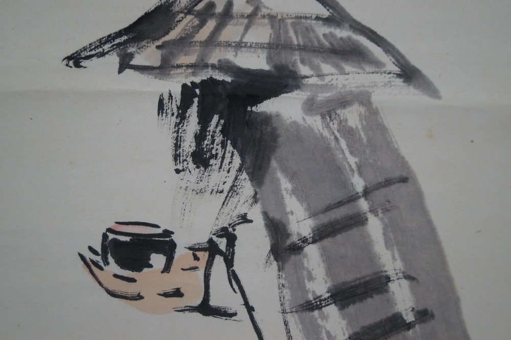 The Begging Monk Hat and Alms Bowl Close-Up
