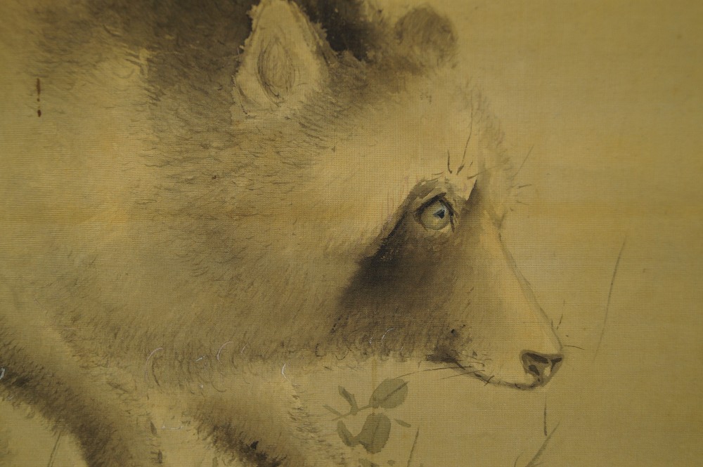 Kakemono Raccoon Dog Motif Close-Up 2