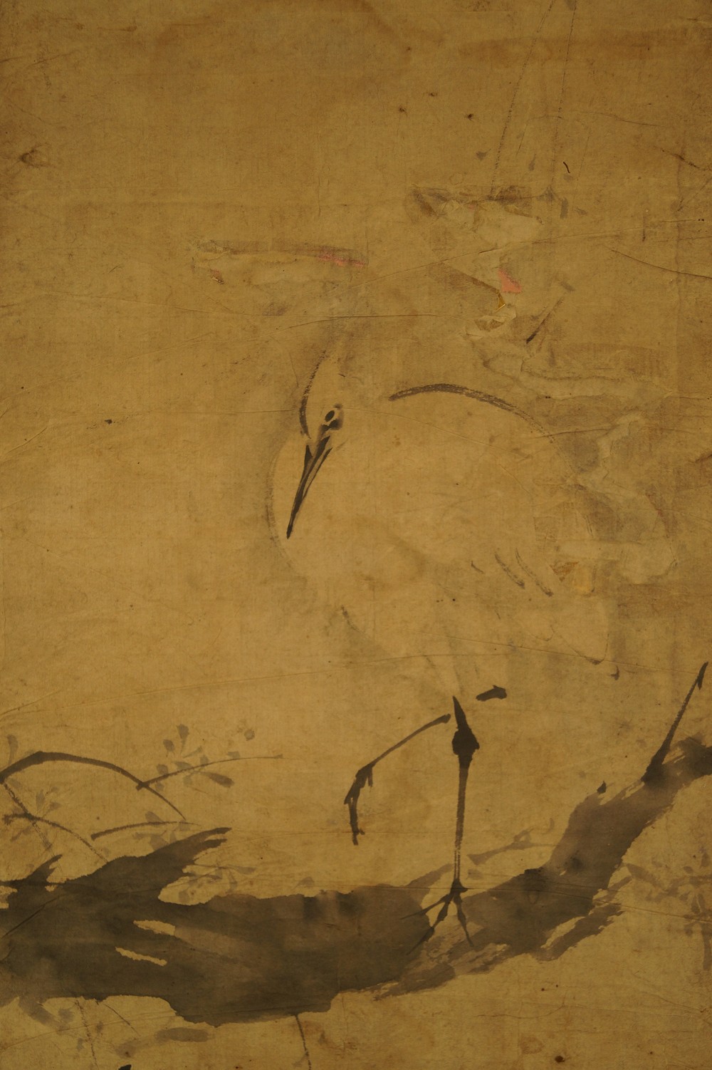 Kakemono Weisser Reiher Vogel Motiv Nahaufnahme 3