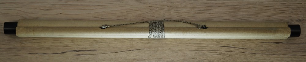 Doves in the Grass Kakemono Rolled Up