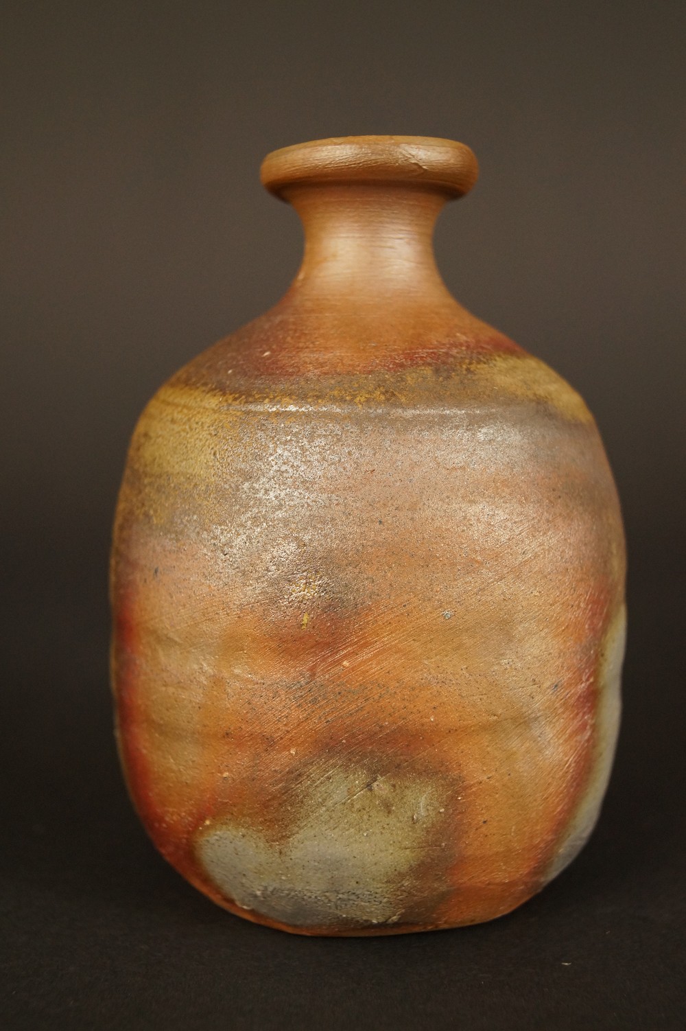 Bizen Tokkuri Set with Guinomi Tokkuri Front View