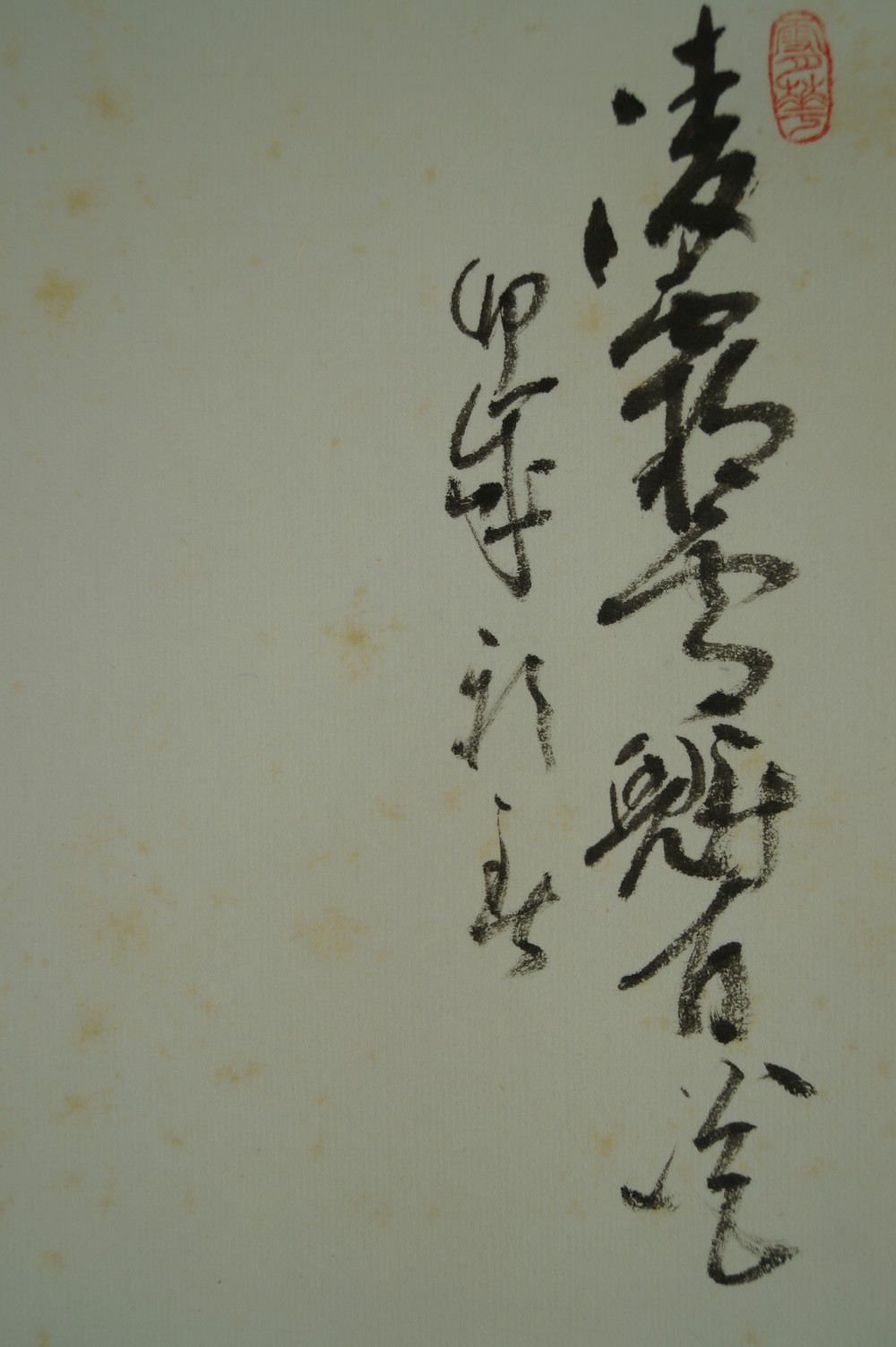 Plum Tree Signature and Seal Close-Up