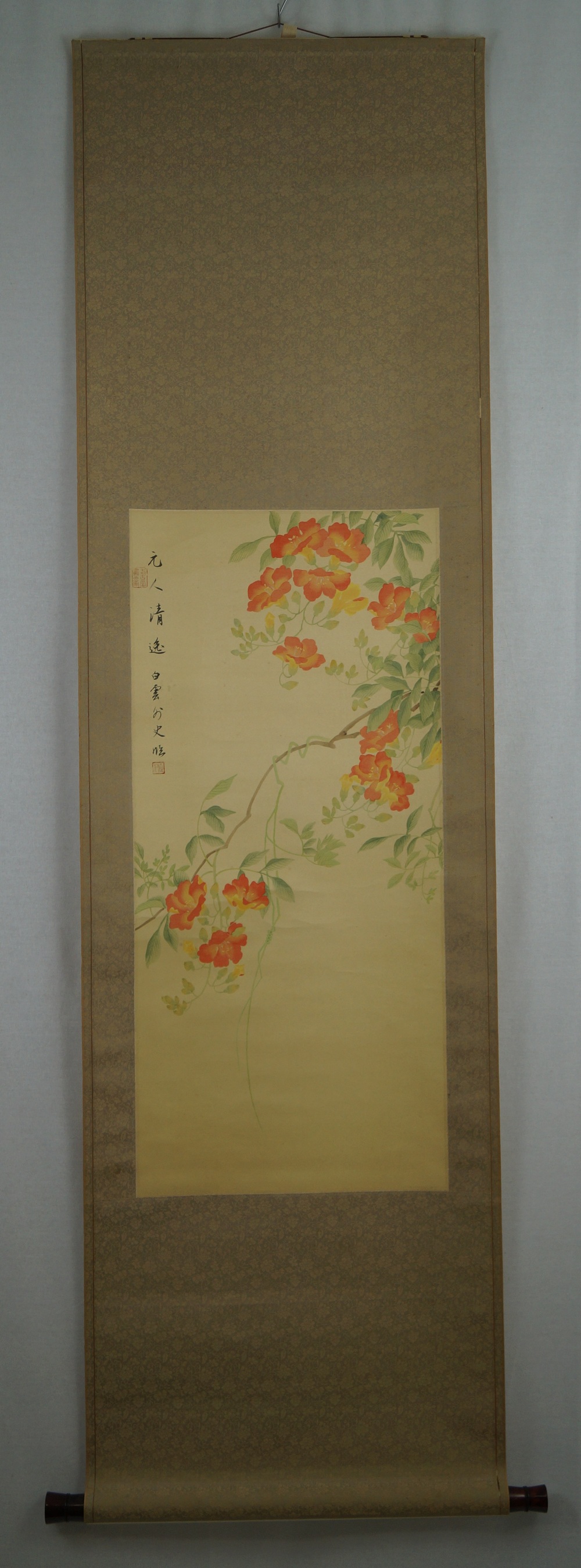 Flowers Full View Hanging Scroll