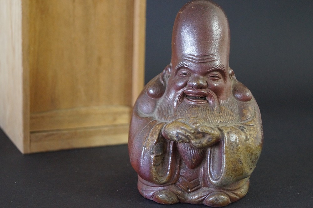 Fukurokuju Figure Frontal View with Storage Box