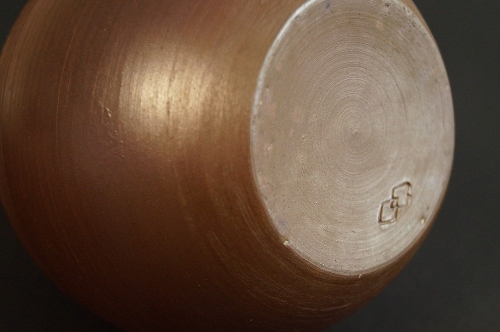 Handgetöpferte japanische Vase Bizen Keramik von Toko Konishi
