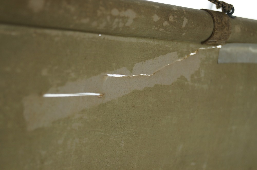 Kraniche Rollbild Montierungsdetail 2