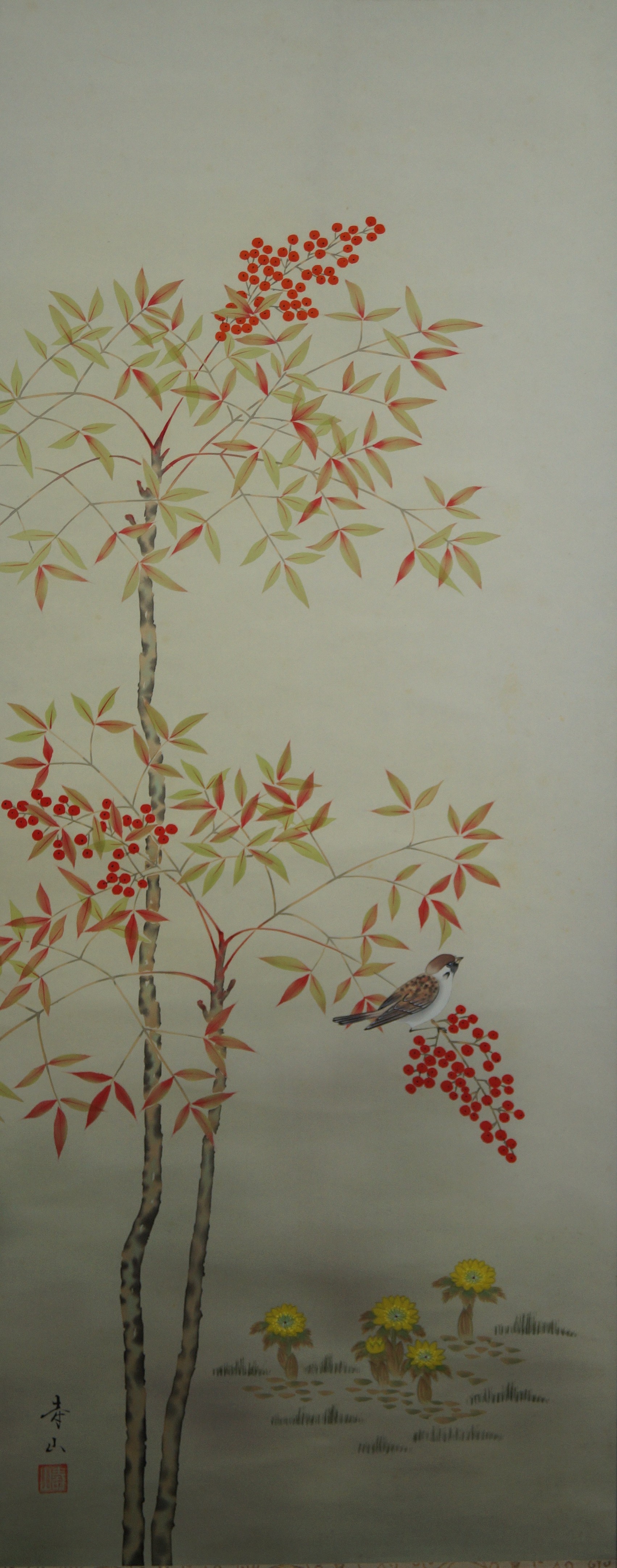 Bird and Flower Full Motif without Mounting