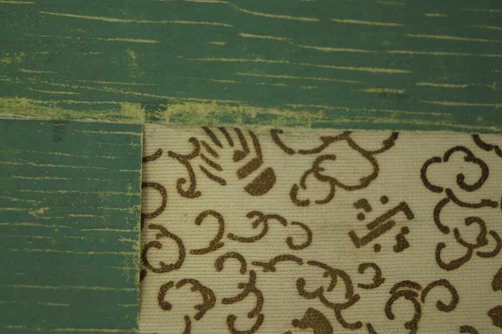Beauty in Kimono Hanging Scroll Mounting Detail