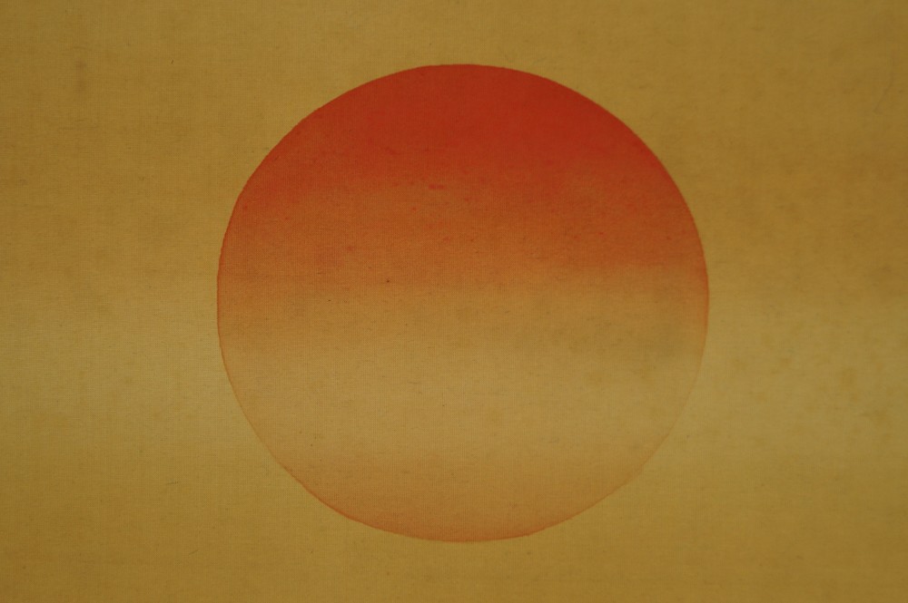 Zwei Kraniche Rollbild Sonne-Motiv Nahaufnahme 2