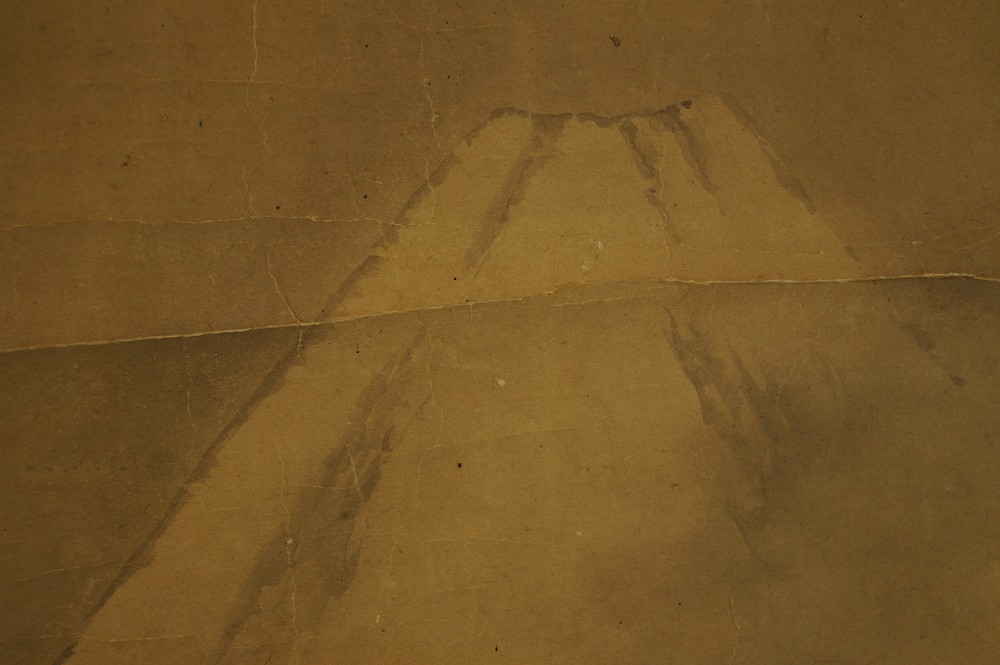 Brushwork close-up peak of Mount Fuji