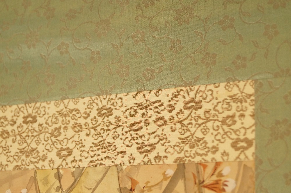 Pheasants at the Cherry Tree by Mano Kamura Mounting Detail