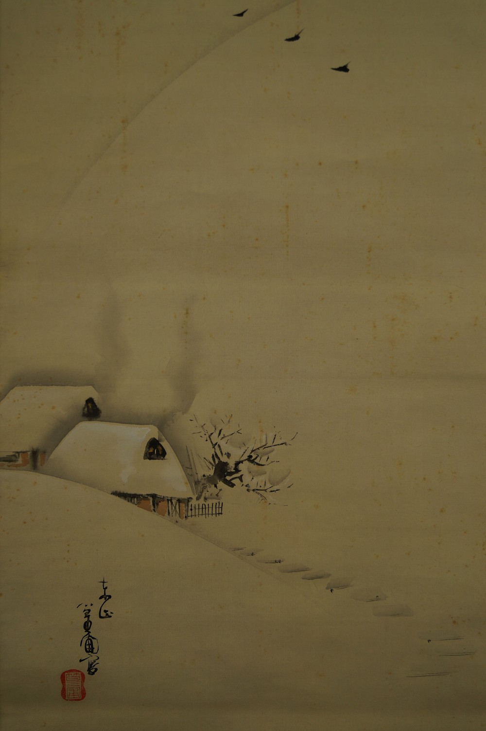 Schneelandschaft - Japanisches Rollbild (Kakejiku, Kakemono)