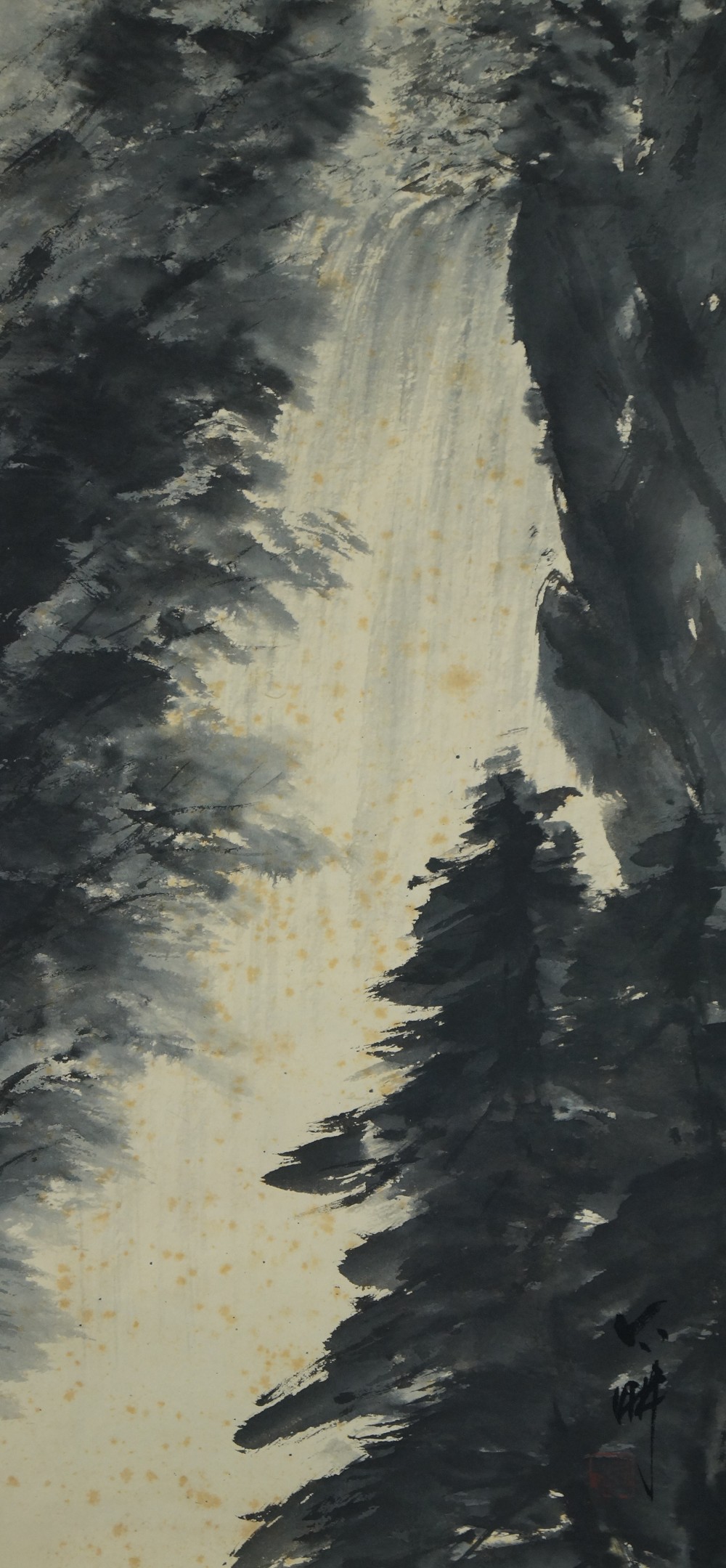 Wasserfall Rollbild Gesamtmotiv ohne Rahmung