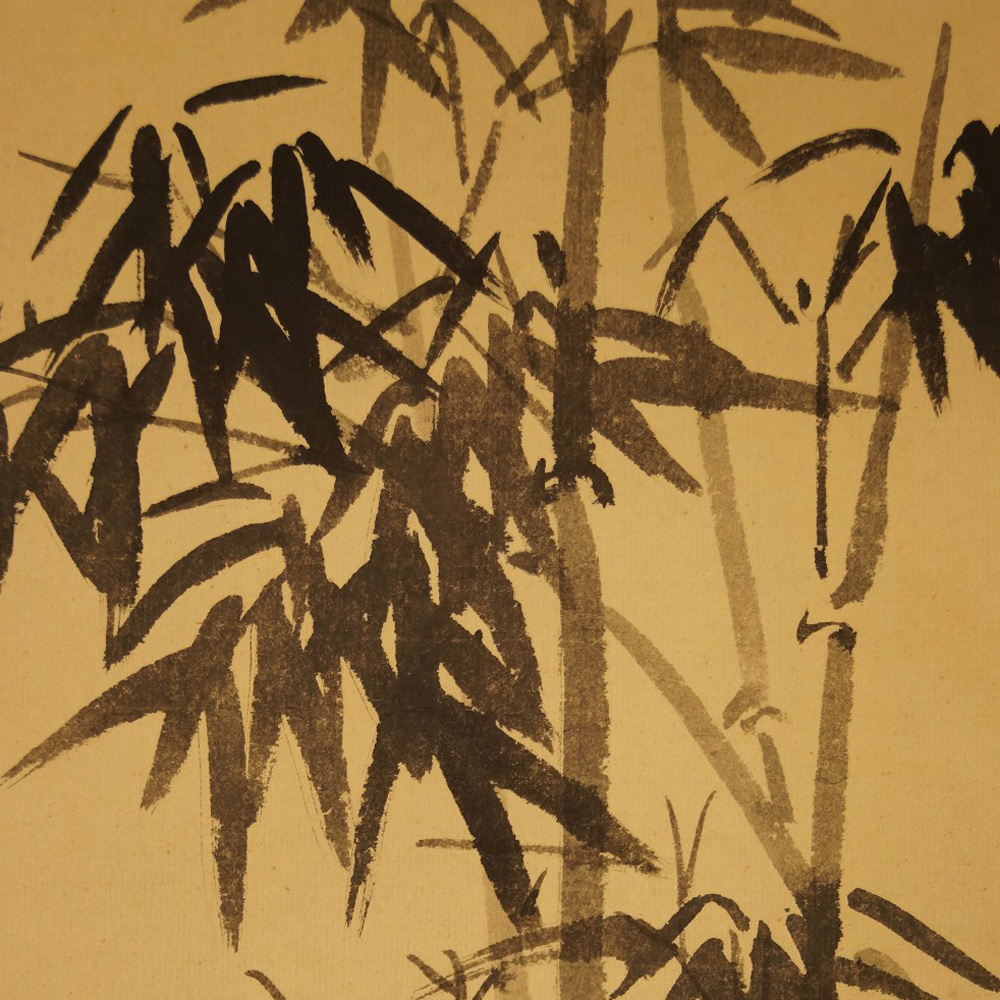 Bambus - japanisches Rollgemälde (Kakejiku, Kakemono)