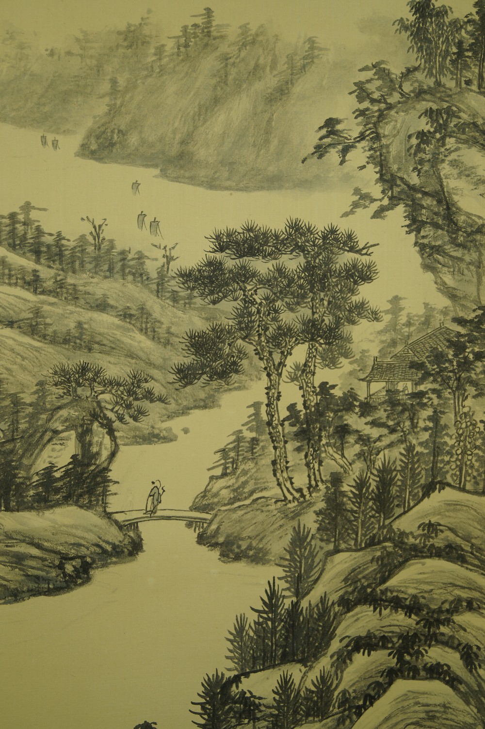 Landschaft Rollbild Haus-Motiv Nahaufnahme 1