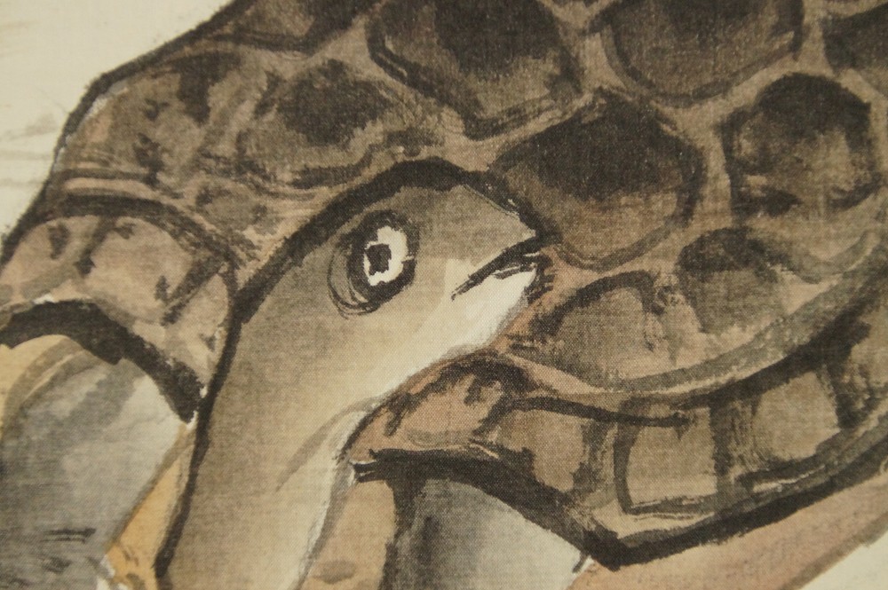 Two Turtles by Shogetsu Brushwork Close-up 2