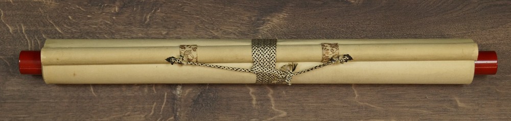 Japanese Hanging Scroll Beauty and Sakura Rolled Up