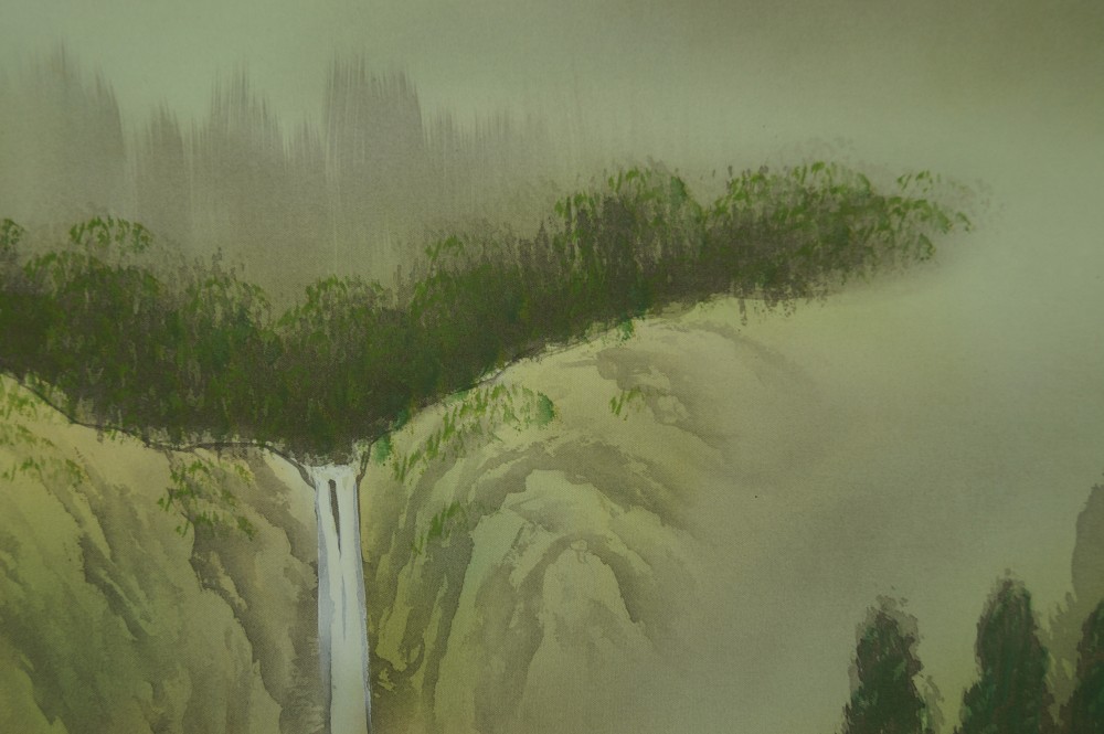 Landschaft Rollbild Wasserfall Motiv Nahaufnahme 2