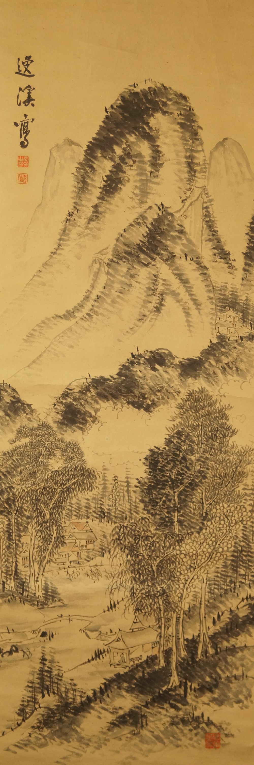 Landschafts Kakemono Gesamtmotiv ohne Rahmung