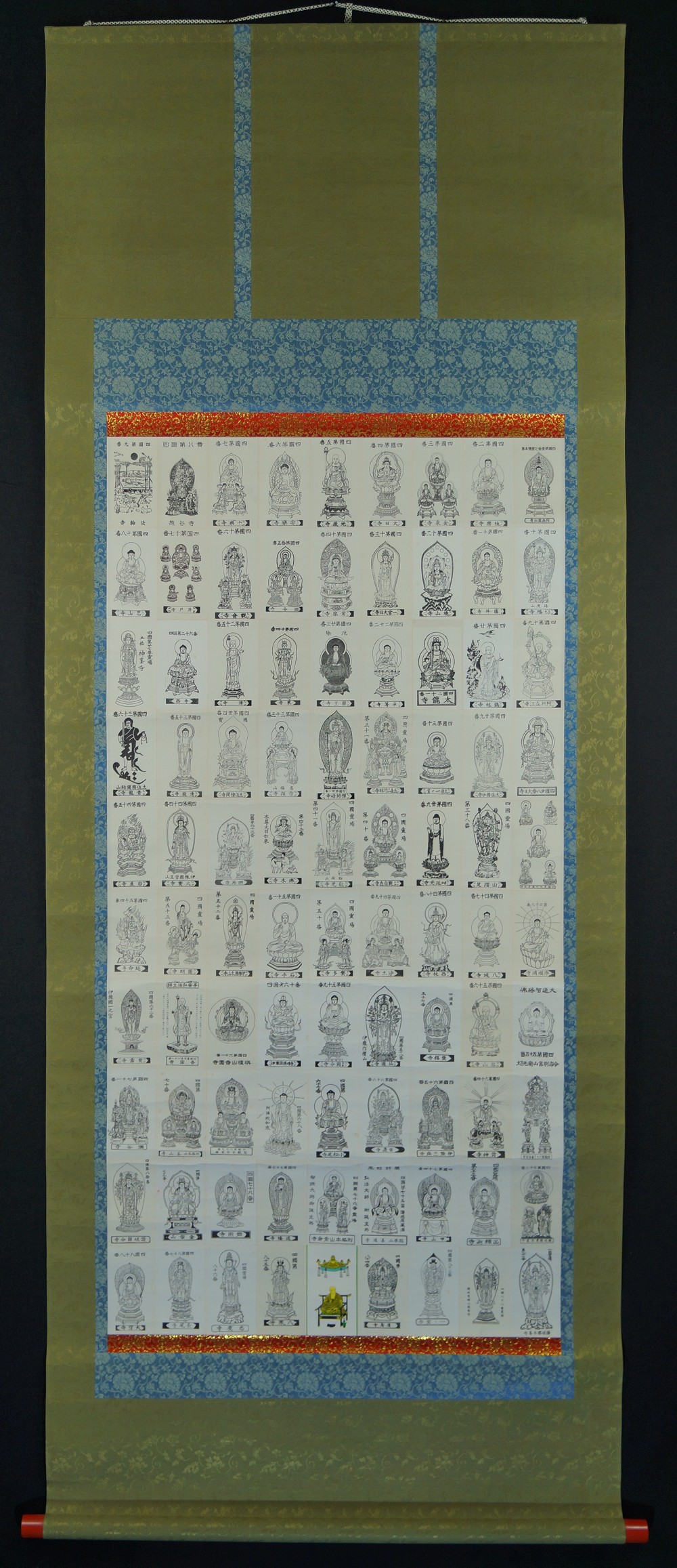 90 Temples Saigoku Overall View Hanging Scroll