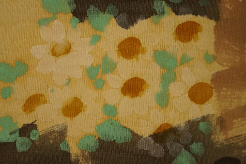 Flowers and Autumn Foliage Blossom Motif Close-Up