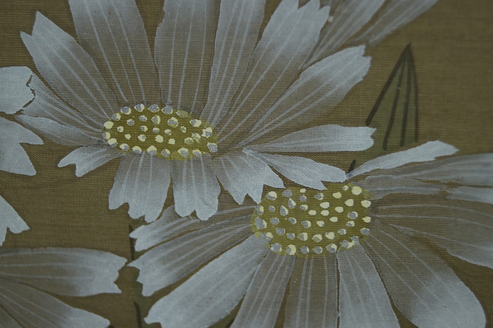Kakemono Flowers and Butterfly Brushwork Close-Up 3