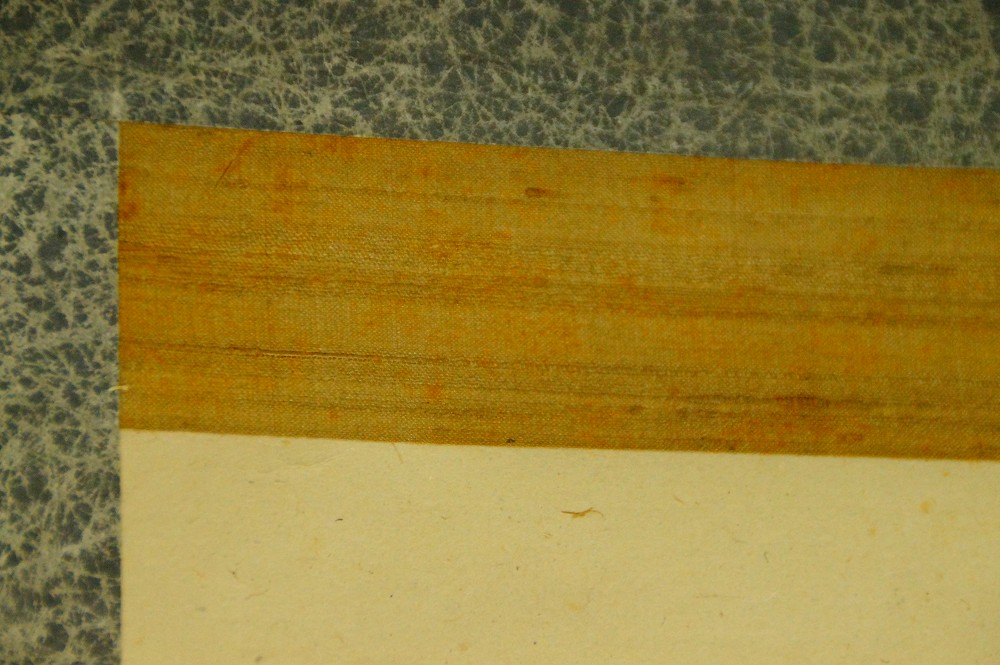 Sparrow on Bamboo Branches Kakemono by Matsuura Shodo Mounting Detail