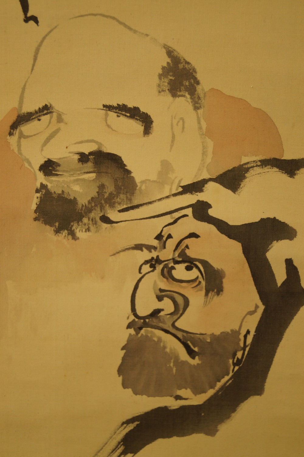 Bodhidharma kakemono Bodhidharma motif close-up 3