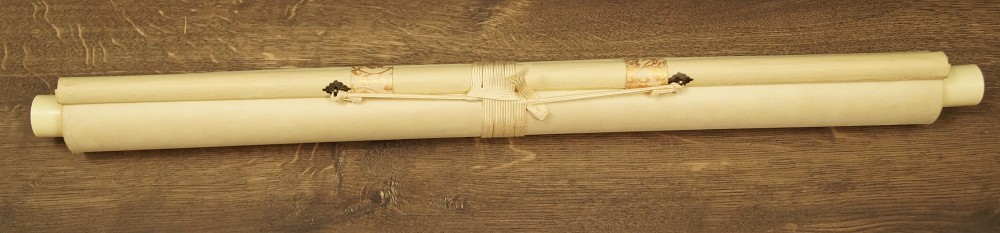 Leaping Koi Kakemono Rolled Up