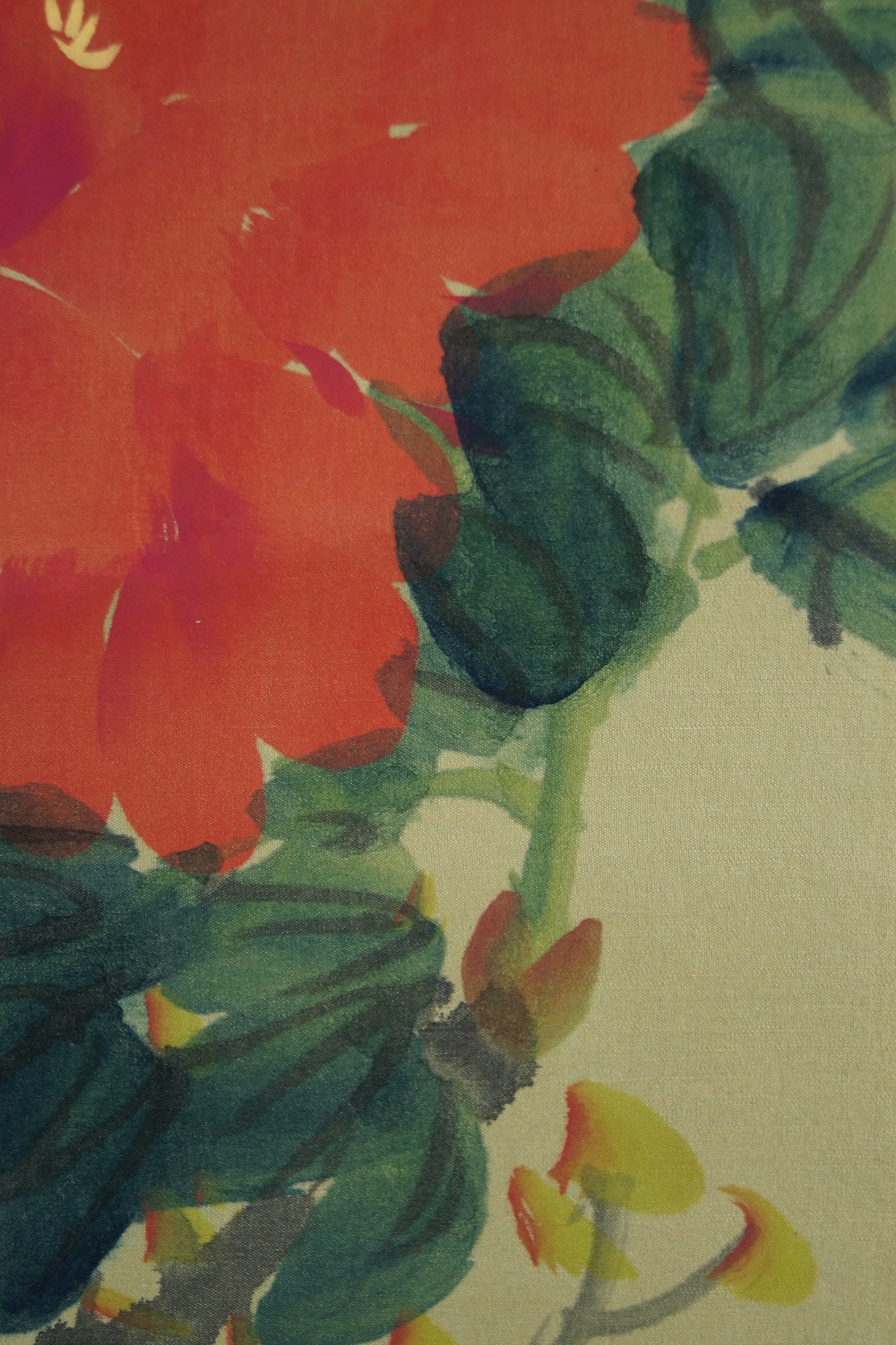 Peony Hanging Scroll Peony Motif Close-Up 3