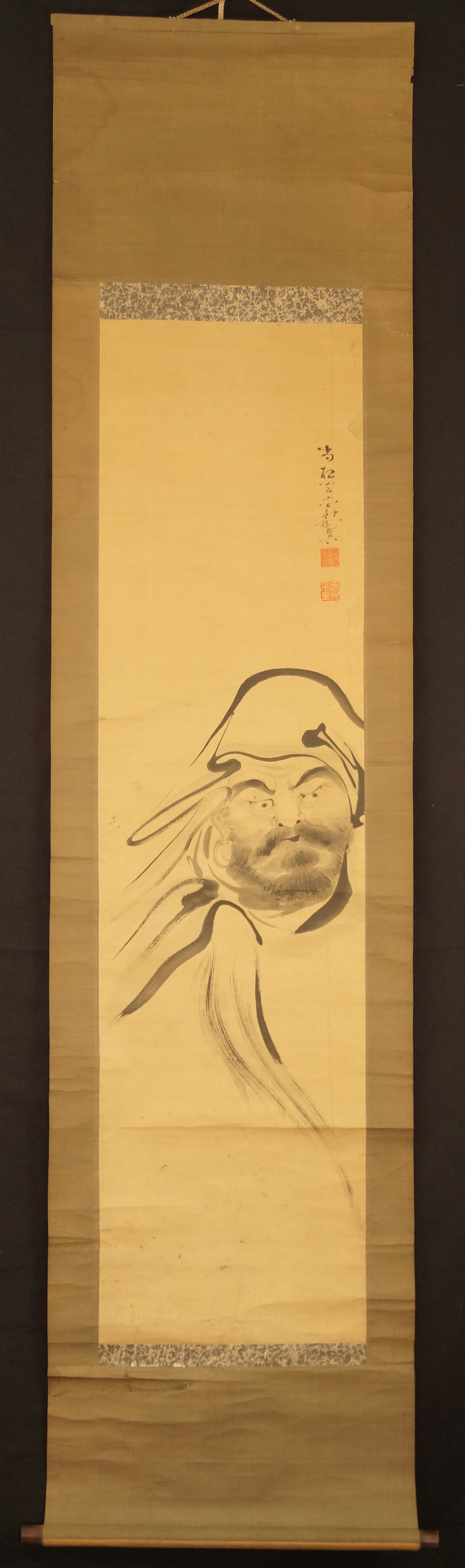 Bodhidharma Hanging Scroll Full View of Hanging Scroll