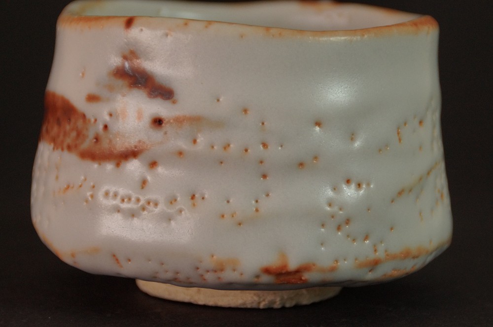 Chawan made of Shino ware by Noritoshi Takagi Side View 1