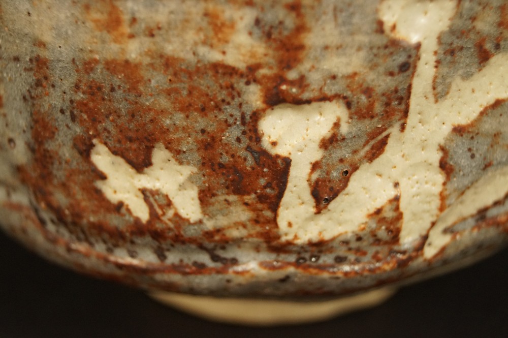 Shino Glaze with Iron Spots Glaze Close-Up 1
