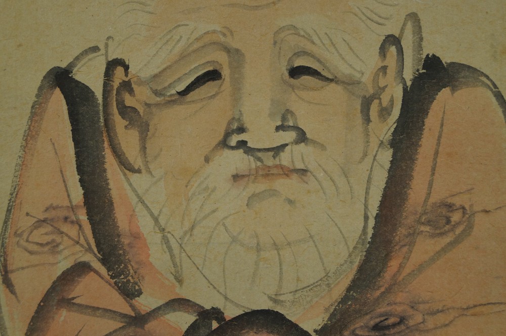 Jurojin on Clouds Face Motif Close-Up 2