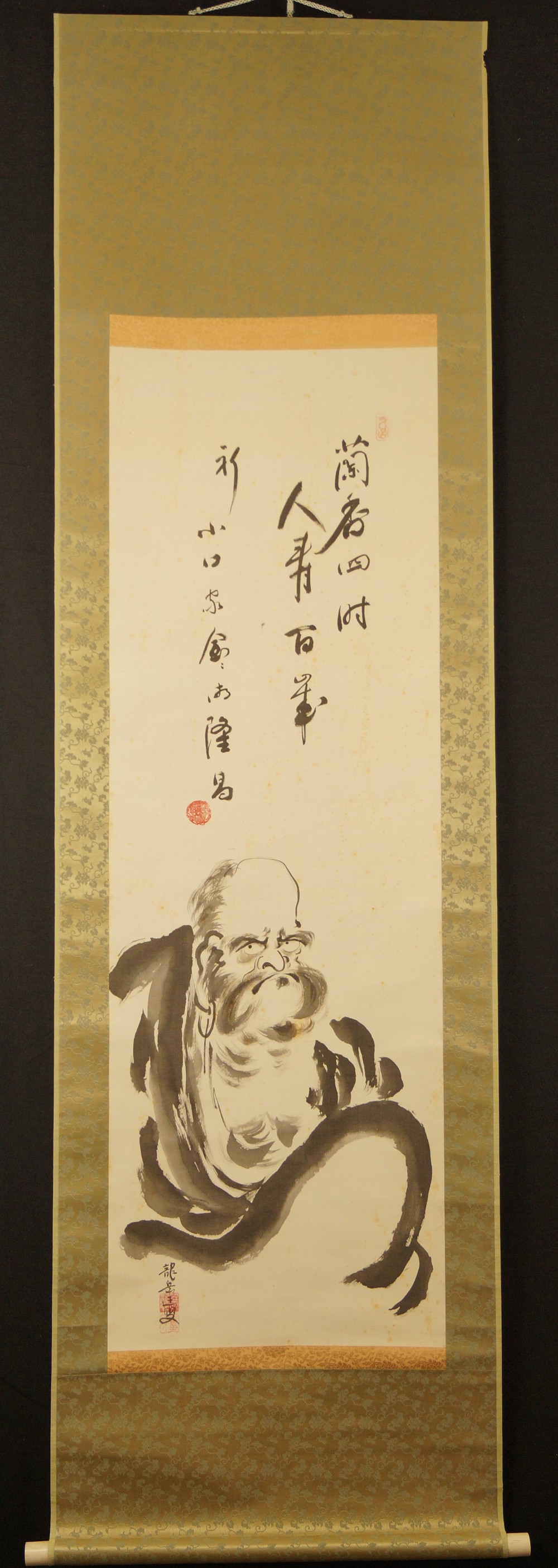 Bodhidharma Hanging Scroll Full View