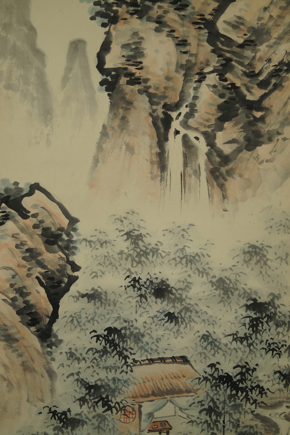 Landschaft Rollbild Wasserfall Motiv Nahaufnahme