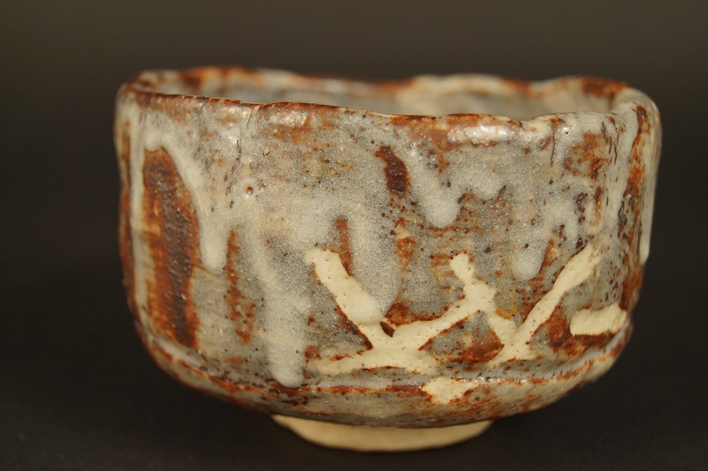 Shino Ware Tea Bowl Profile Side View 2
