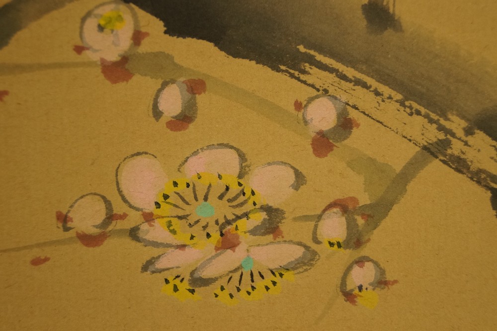 Branch full of sakura blossoms sakura motif close-up 2