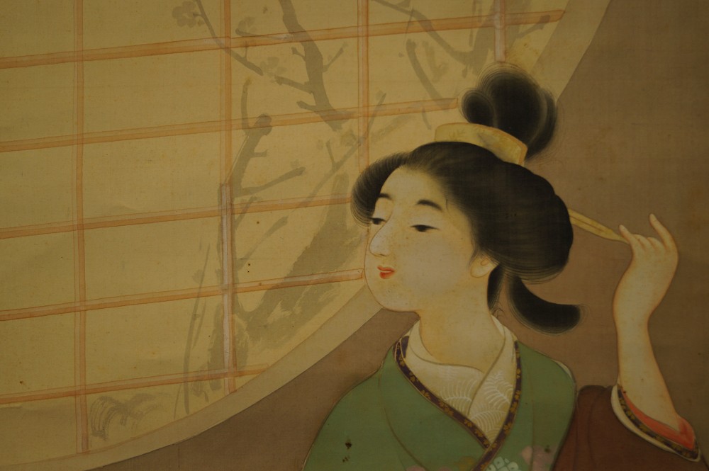 Beauty at the window bijin motif close-up