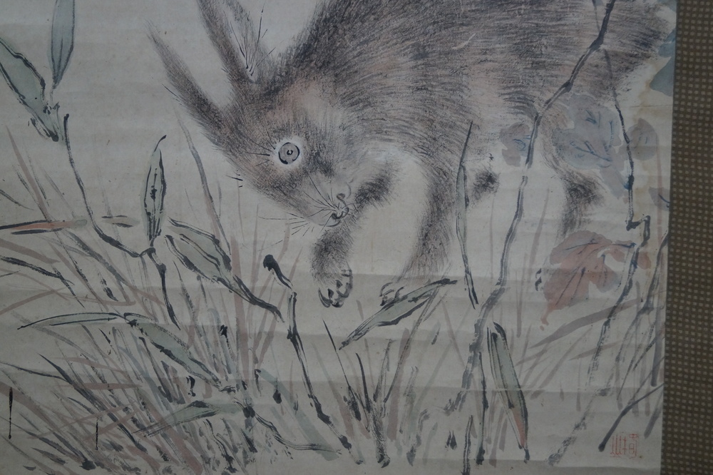 The Hare in the Grass Kakejiku Hare Motif Close-Up 2