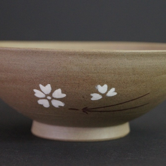 Sakura - handgetöpferte japansiche Teeschale (Chawan) Koda Keramik