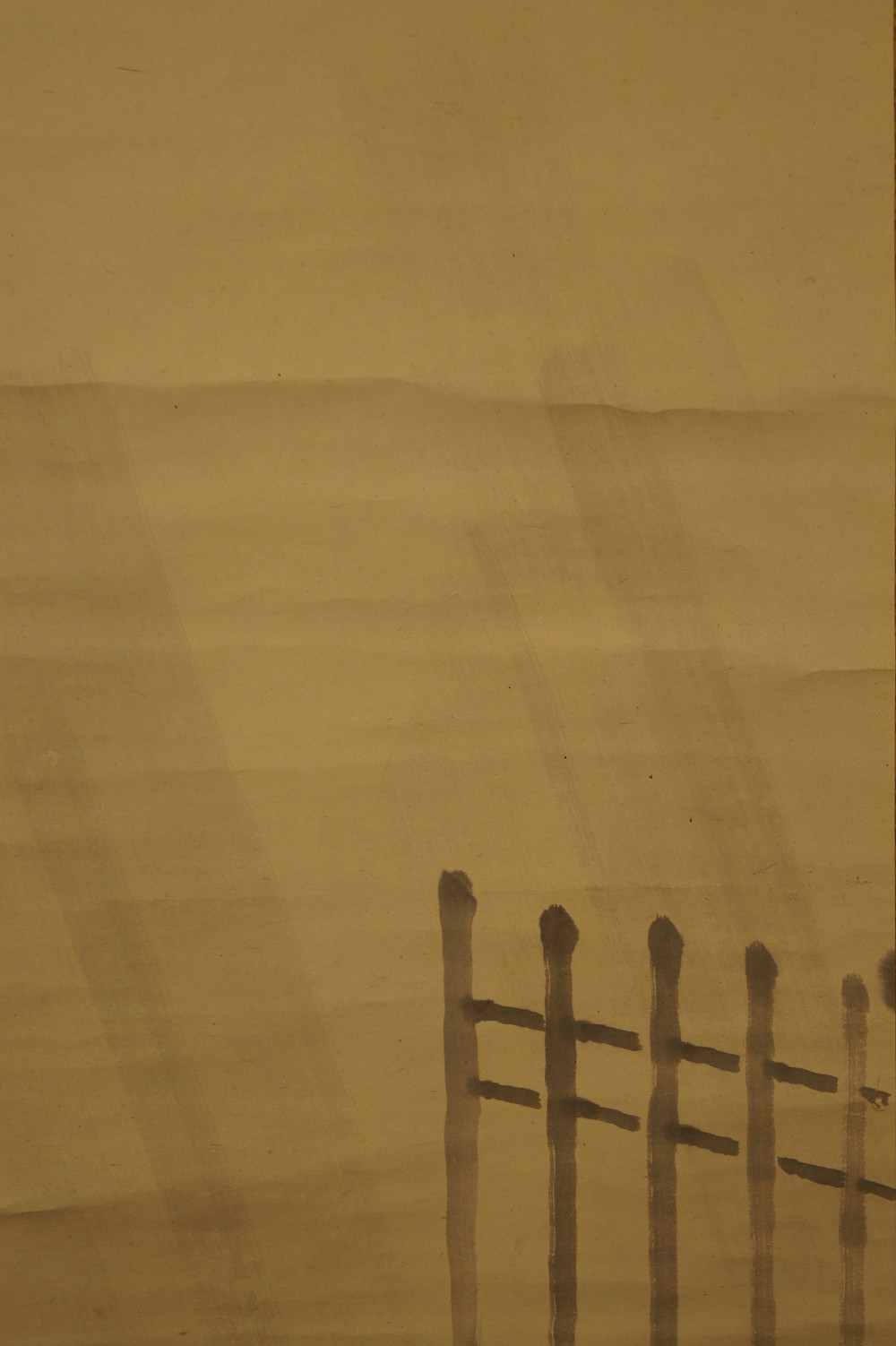 Soga Brothers hanging scroll landscape close-up