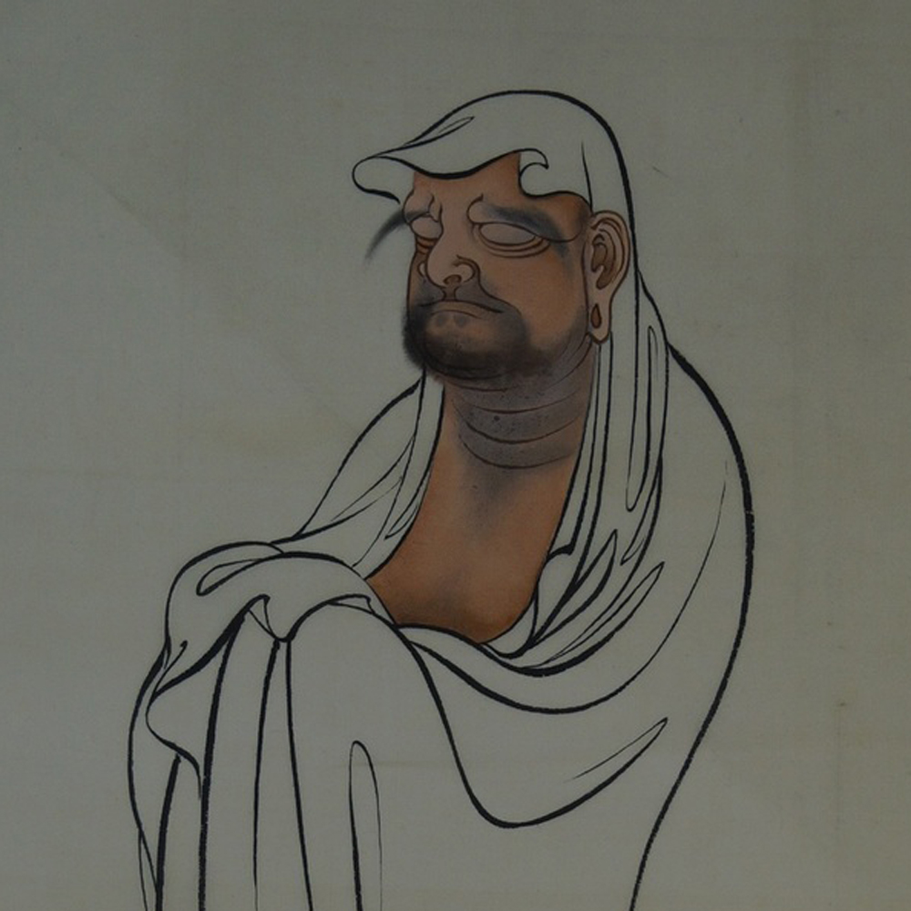 Bodhidharma motif close-up preview