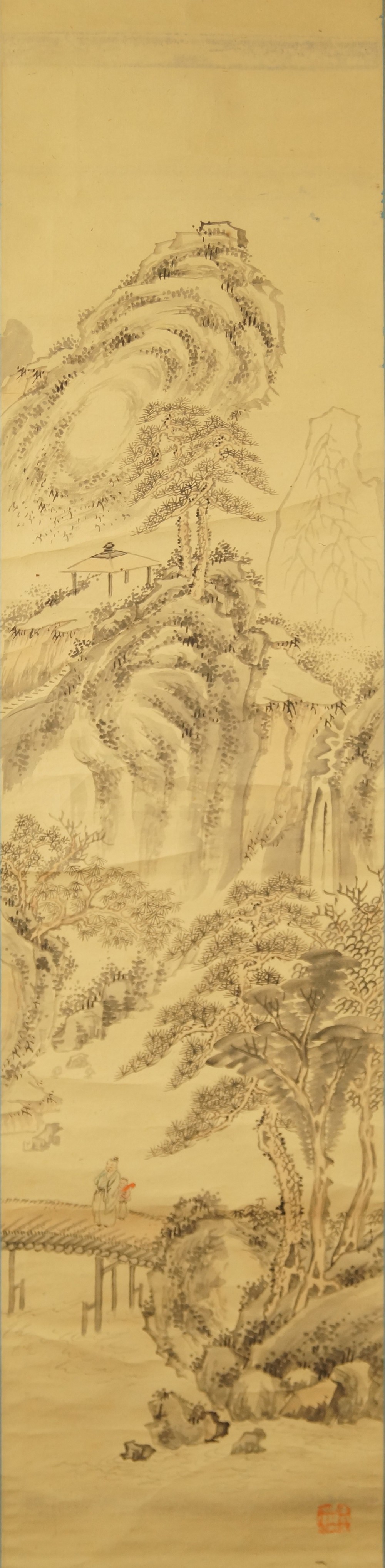 Landschafts Kakemono Gesamtmotiv ohne Rahmung